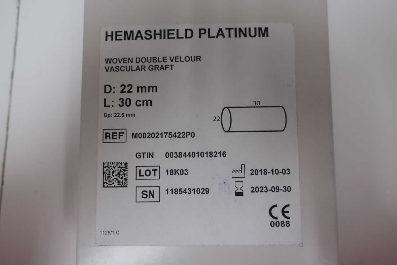 New MAQUET M00202175422P0 Hemashield Platinum Woven Double Velour ...