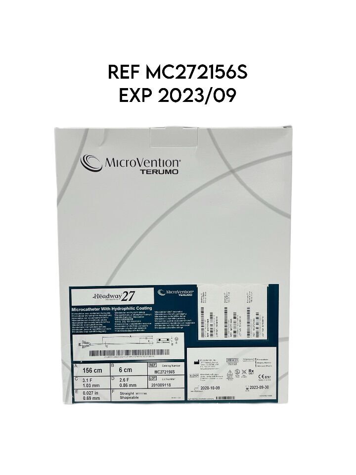 New TERUMO REF MC272156S MICROVENTION HEADWAY 27 MICROCATHETER 0.027 ...