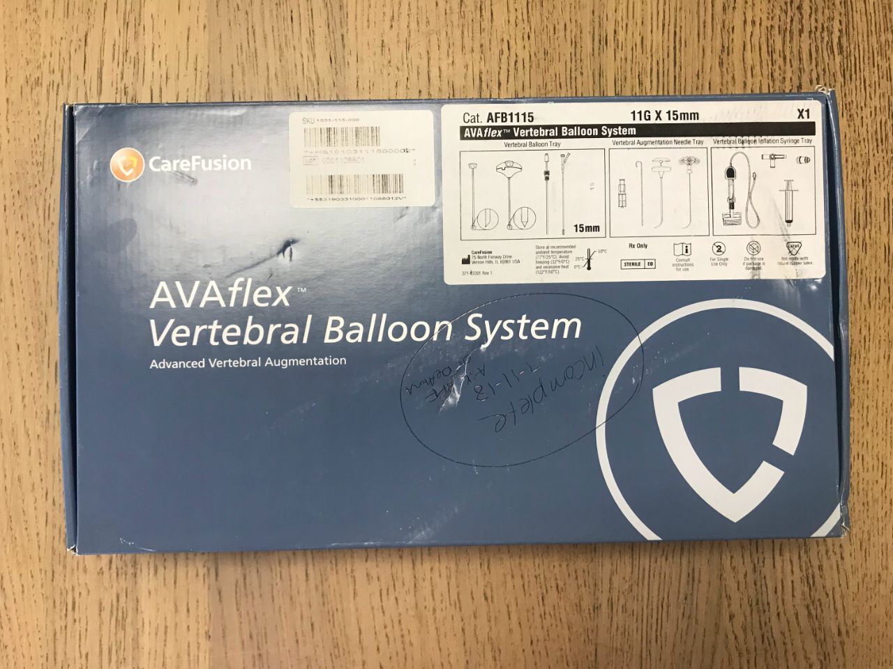 New CAREFUSION AFB1115 AVAflex Vertebral Balloon System, Advanced ...