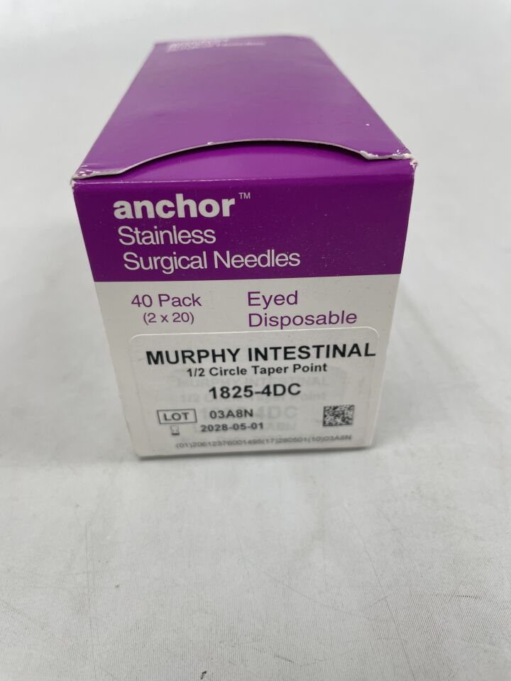 New ANCHOR 1825-4DC Murphy Intestinal 1/2 Circle Taper Point Needles ...