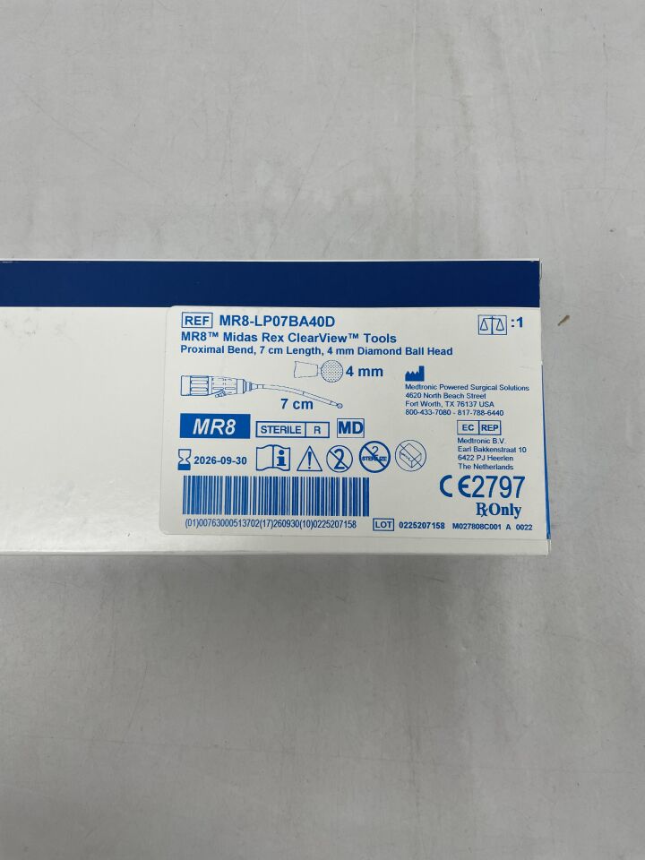 New MEDTRONIC MR8-LP07BA40D MR8 MIDAS REX CLEARVIEW TOOL PROXIMAL 7CM ...