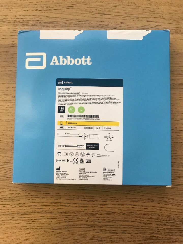 New ABBOTT IBI-81104 Inquiry Steerable Diagnostic Catheter 6F x 110cm ...