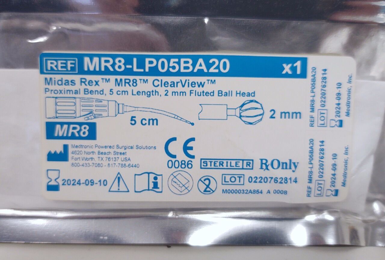 New MEDTRONIC MR8-LP05BA20 Midas Rex MR8 ClearView Proximal Bend , 5cm ...