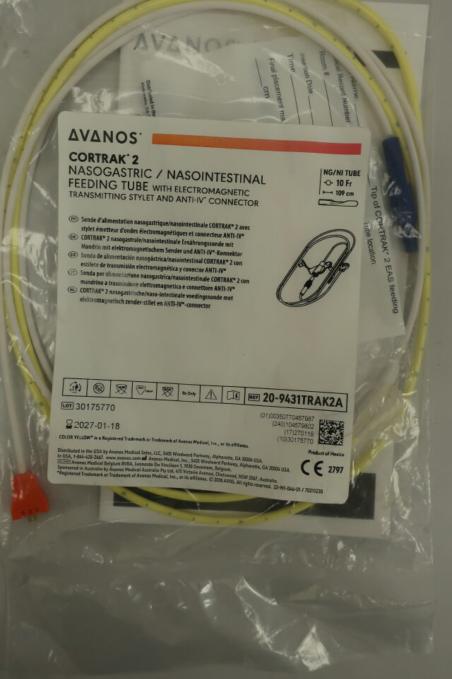 New AVANOS 20-9431TRAK2A CORTRAK* 2 NASOGASTRIC/NASOINTESTINAL FEEDING ...