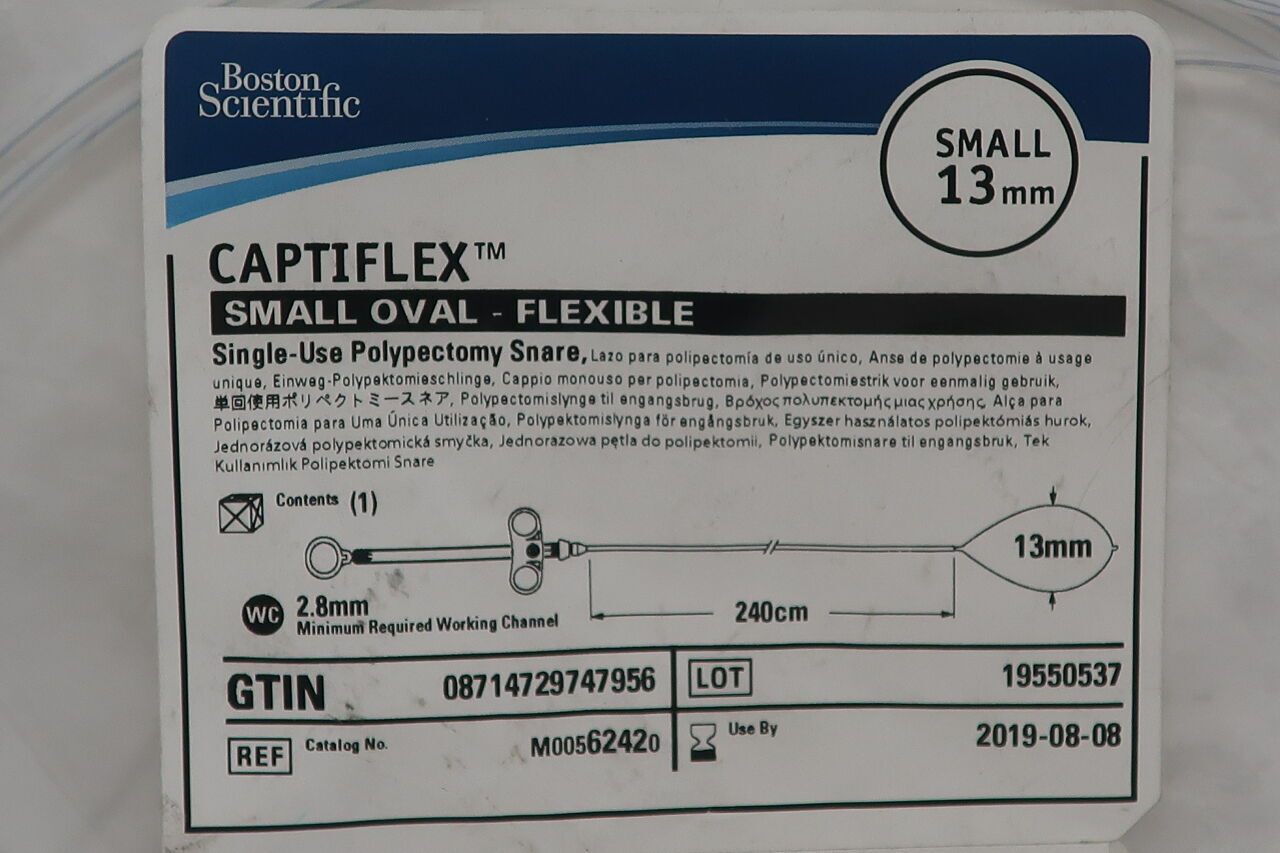 New BOSTON SCIENTIFIC 6242 CAPTIFLEX Polypectomy Snare, Small Oval ...