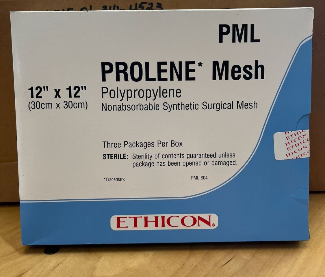 New ETHICON PML Prolene Mesh 12X12 polypropylene nonabsorbable ...