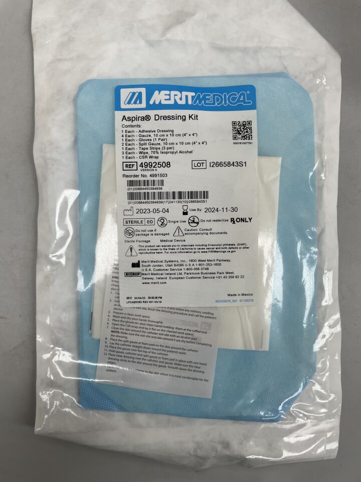 New Merit Medical Merit Aspira Pleural Drainage Dressing