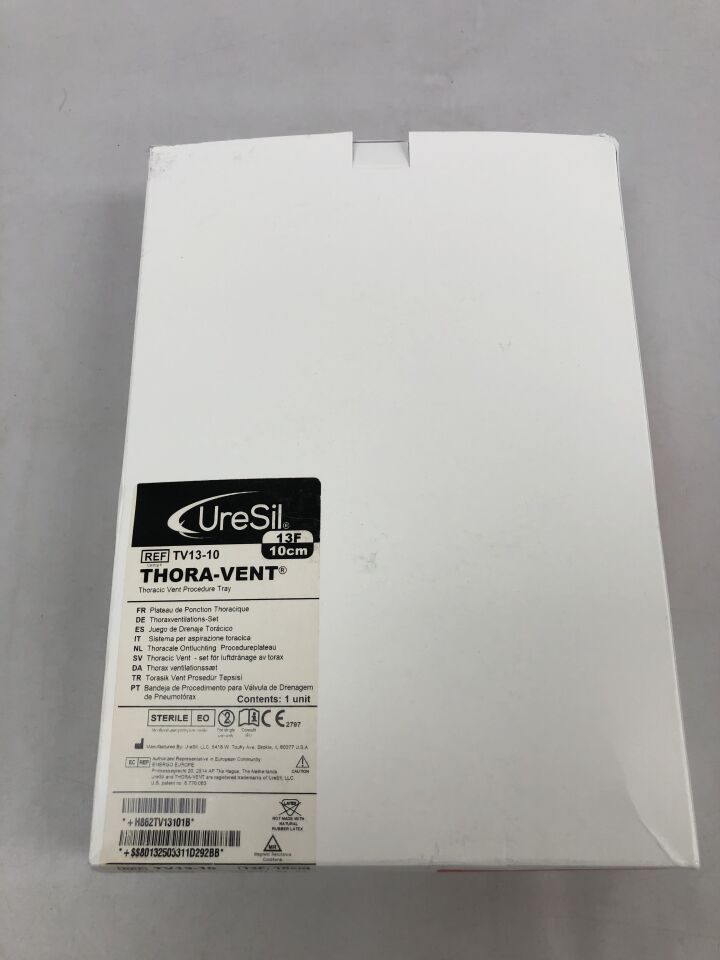 New URESIL tv13-10 Thora-Vent Thoracic Vent Procedure Tray 13F/10cm ...