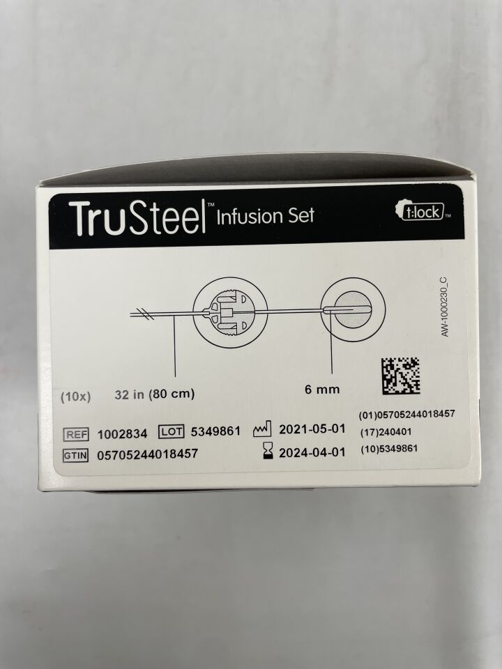 New TANDEM MEDICAL 1002834 TruSteel Infusion Set 80cm x 6mm Disposables ...