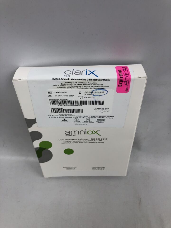 New TISSUETECH CR-FL-100MG Clarix Flo Human Amniotic Membrane and ...