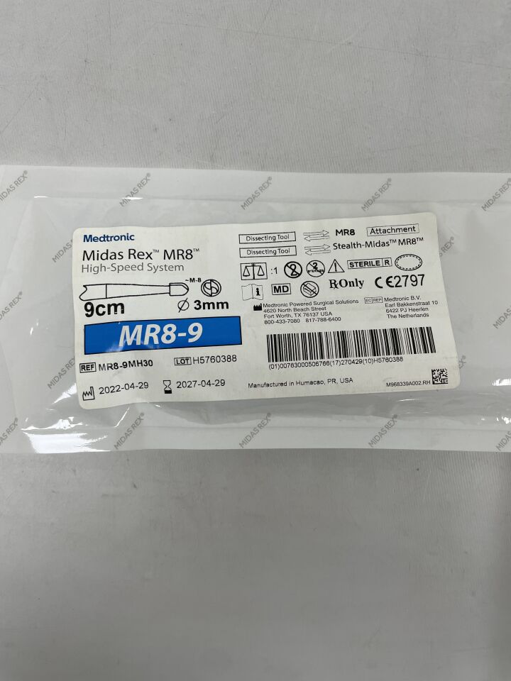 New MEDTRONIC MR8-9MH30 MIDAS REX MR8, MATCH HEAD FLUTED 9CM, 3MM ...