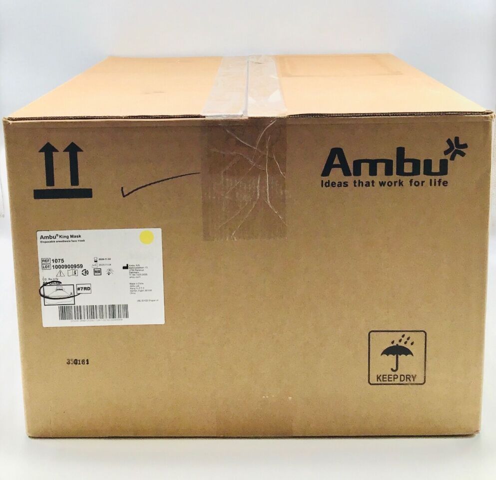 New AMBU 1075 King Mask Disposable Anesthesia Face Mask - Box of 50 ...