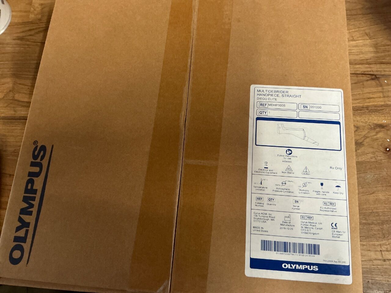 OLYMPUS MDPH100S OLYMPUS Multidebrider Handpiece, Straight Diego Elite. MDPH100S