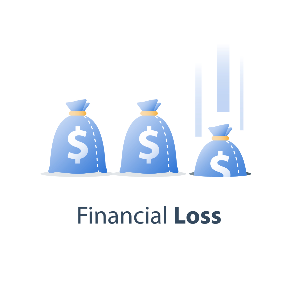 Loss market. Money loss.